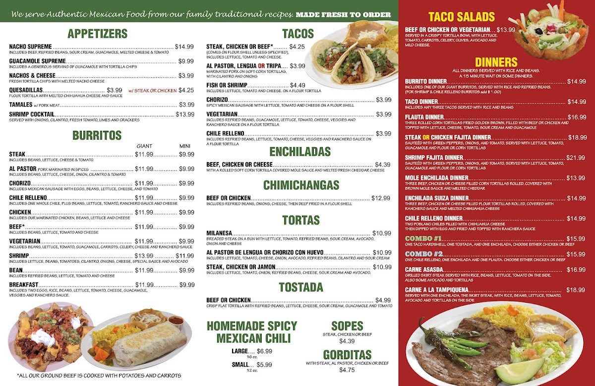El Hogar Mexican Restaurant Menu - Image 2