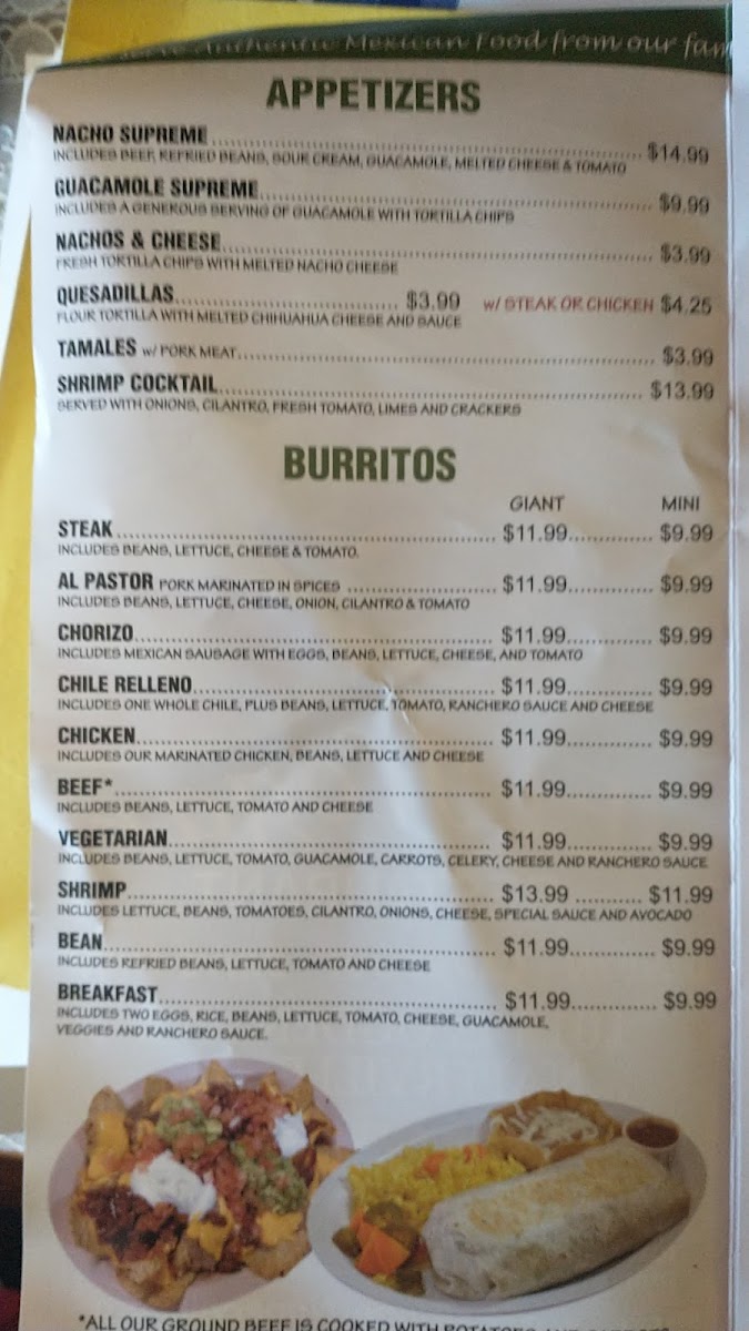 El Hogar Mexican Restaurant Menu - Image 4